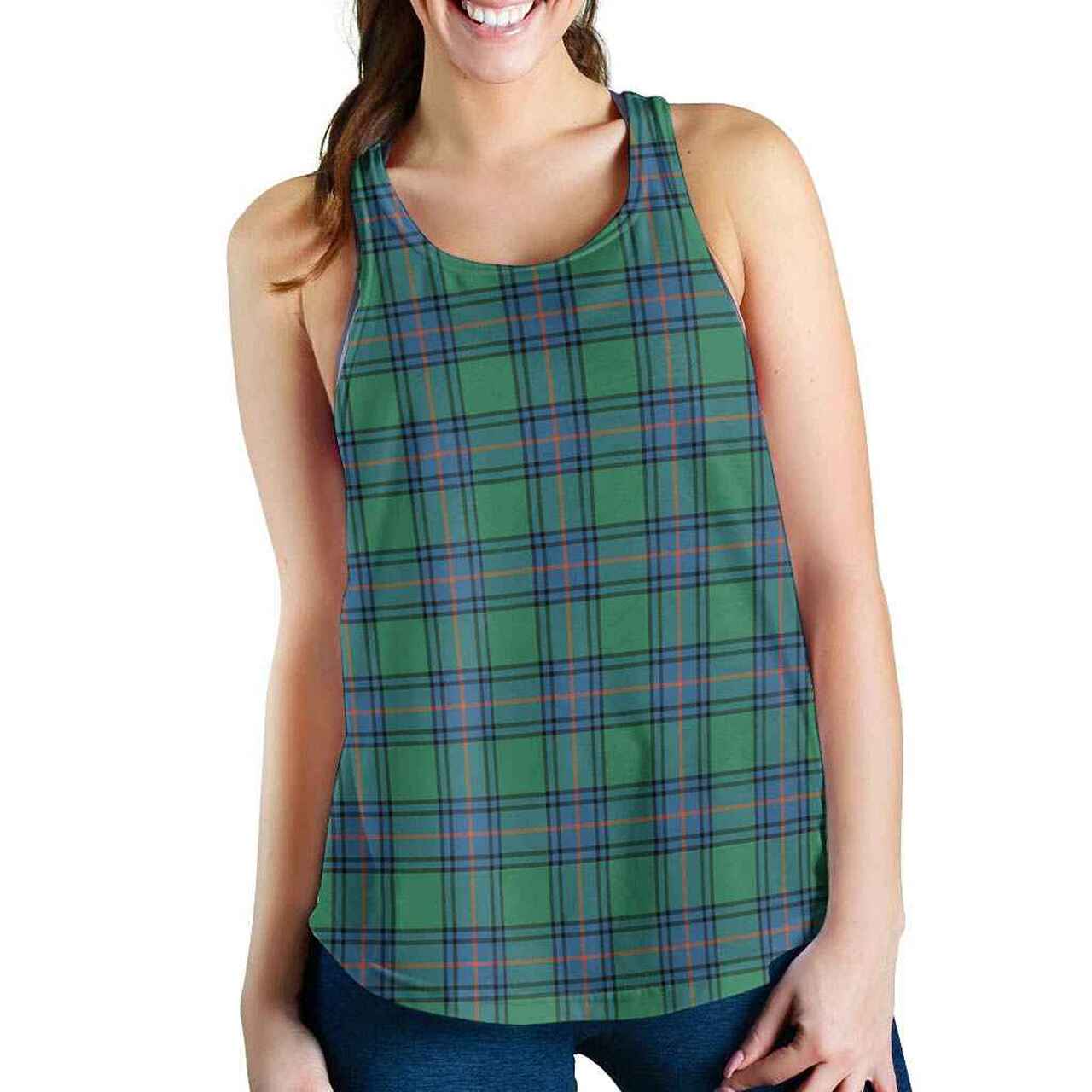 Shaw Ancient Tartan Plaid Women Racerback Tank