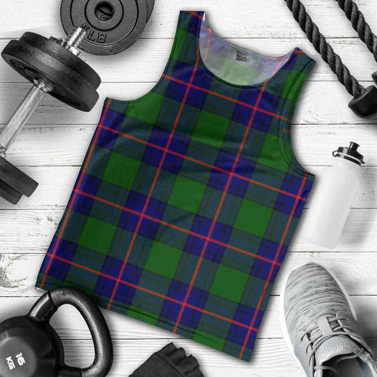 Shaw Modern Tartan Plaid Men Tank Top