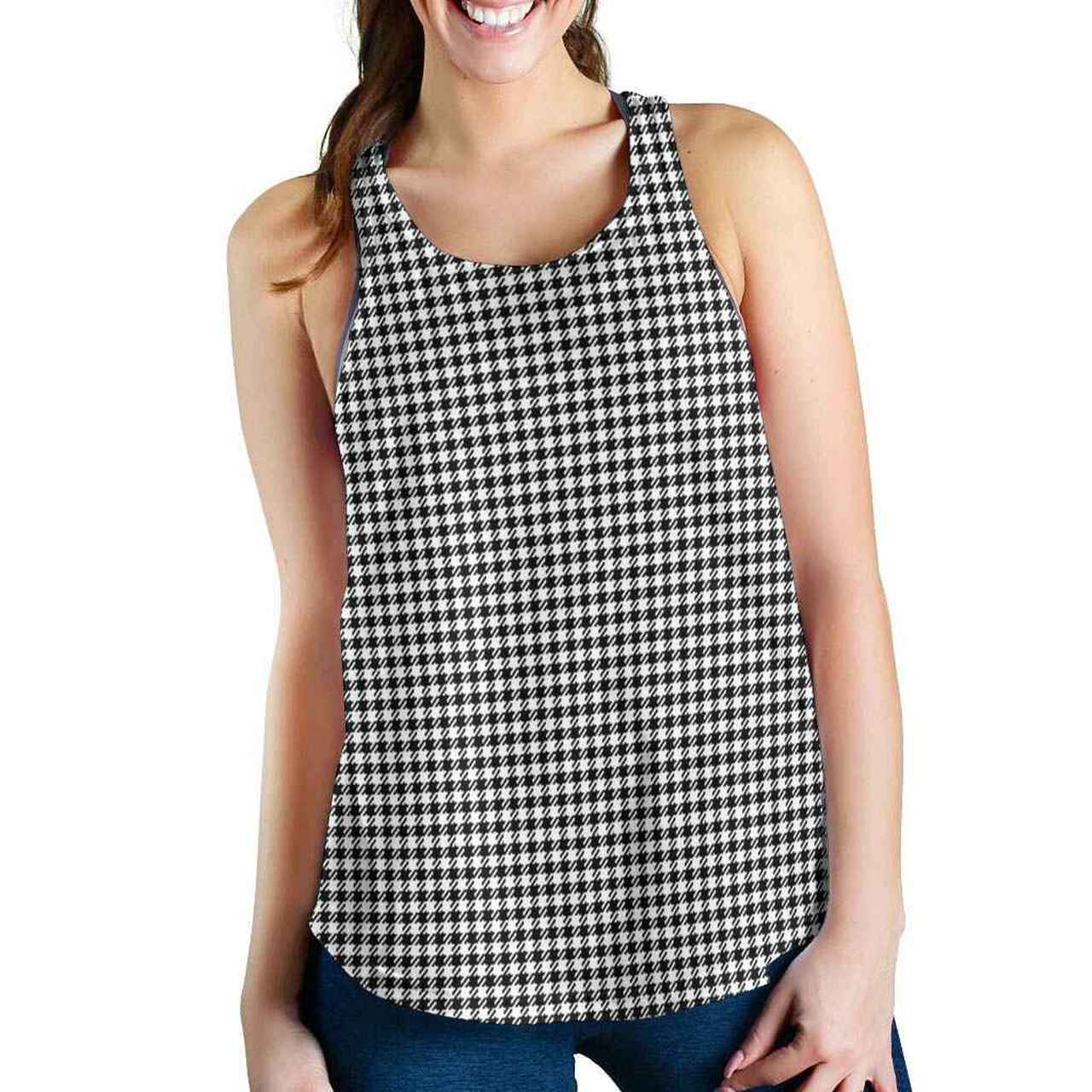 Shepherd Tartan Plaid Women Racerback Tank