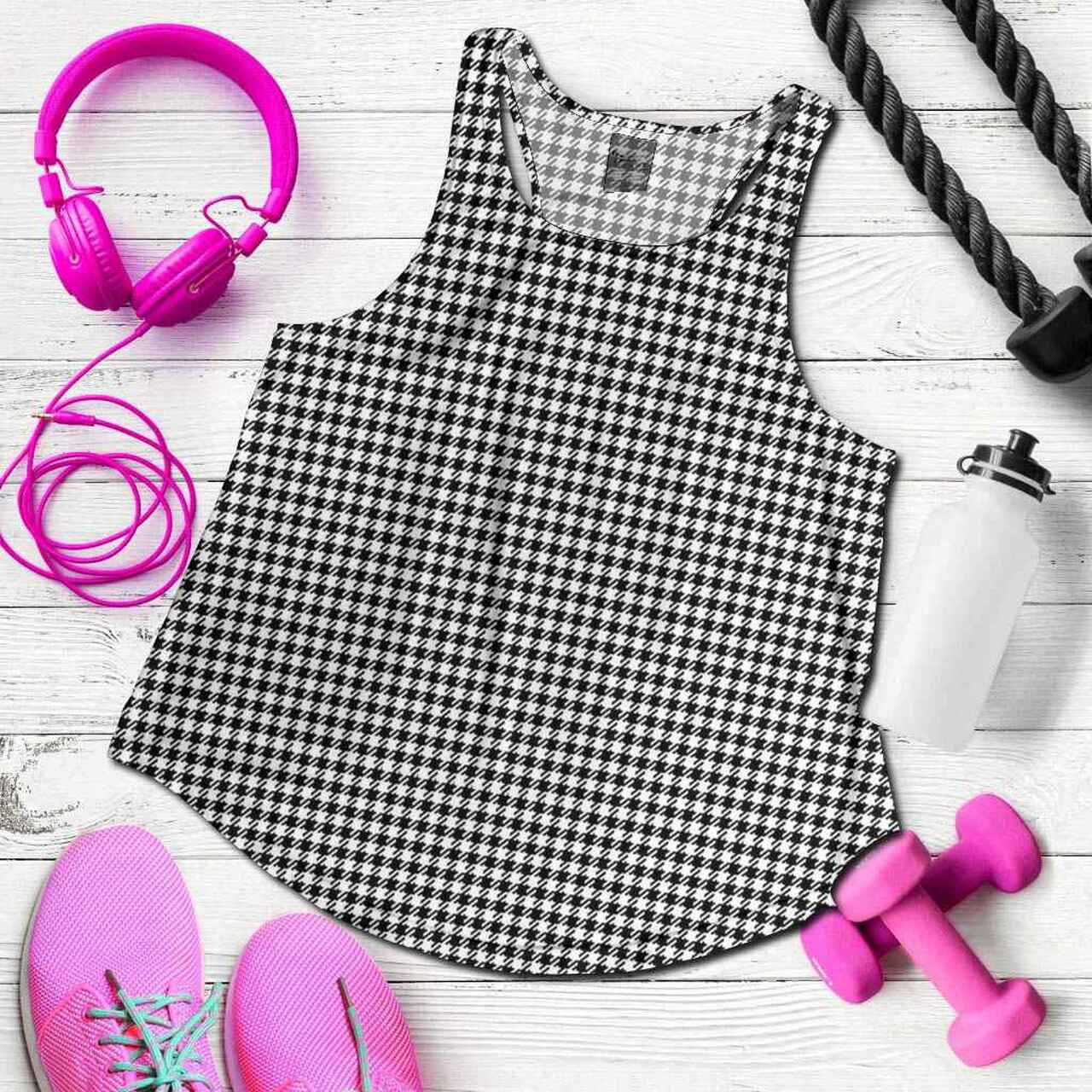 Shepherd Tartan Plaid Women Racerback Tank