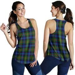 Smith Modern Tartan Plaid Women Racerback Tank