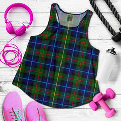 Smith Modern Tartan Plaid Women Racerback Tank