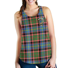 Stirling (of Cadder-Present Chief) Tartan Crest Women Racerback Tank