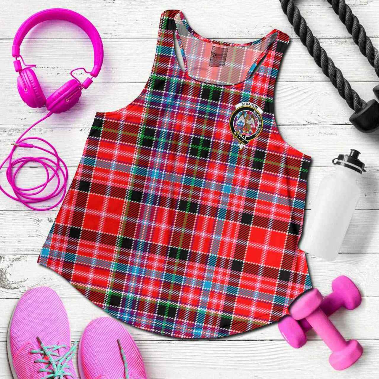 Straiton Tartan Crest Women Racerback Tank