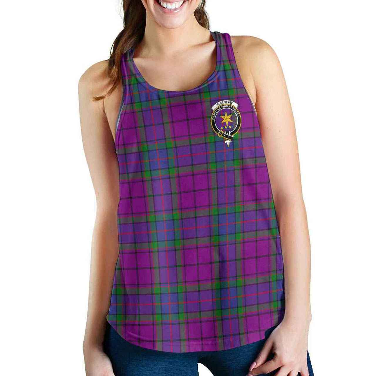 Wardlaw Tartan Crest Women Racerback Tank