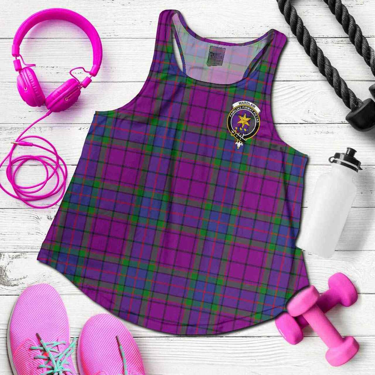 Wardlaw Tartan Crest Women Racerback Tank