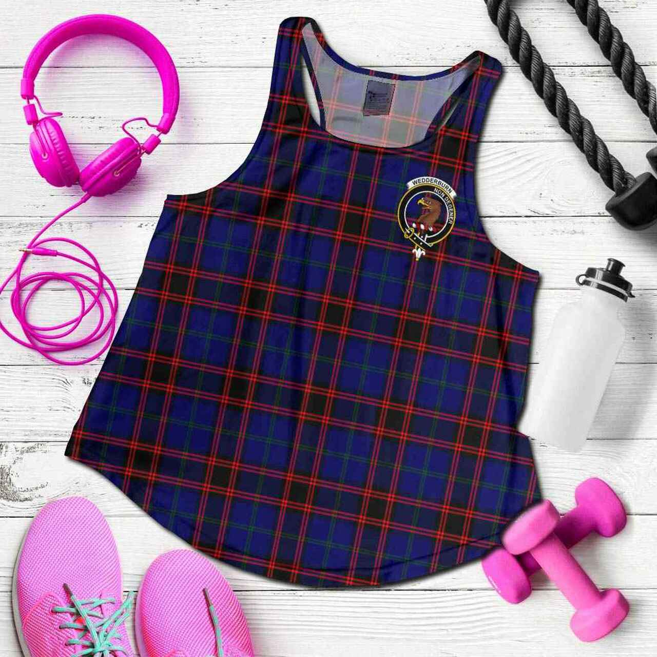 Wedderburn Tartan Crest Women Racerback Tank