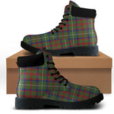 Shaw Green Modern Tartan Plaid All Season Boots