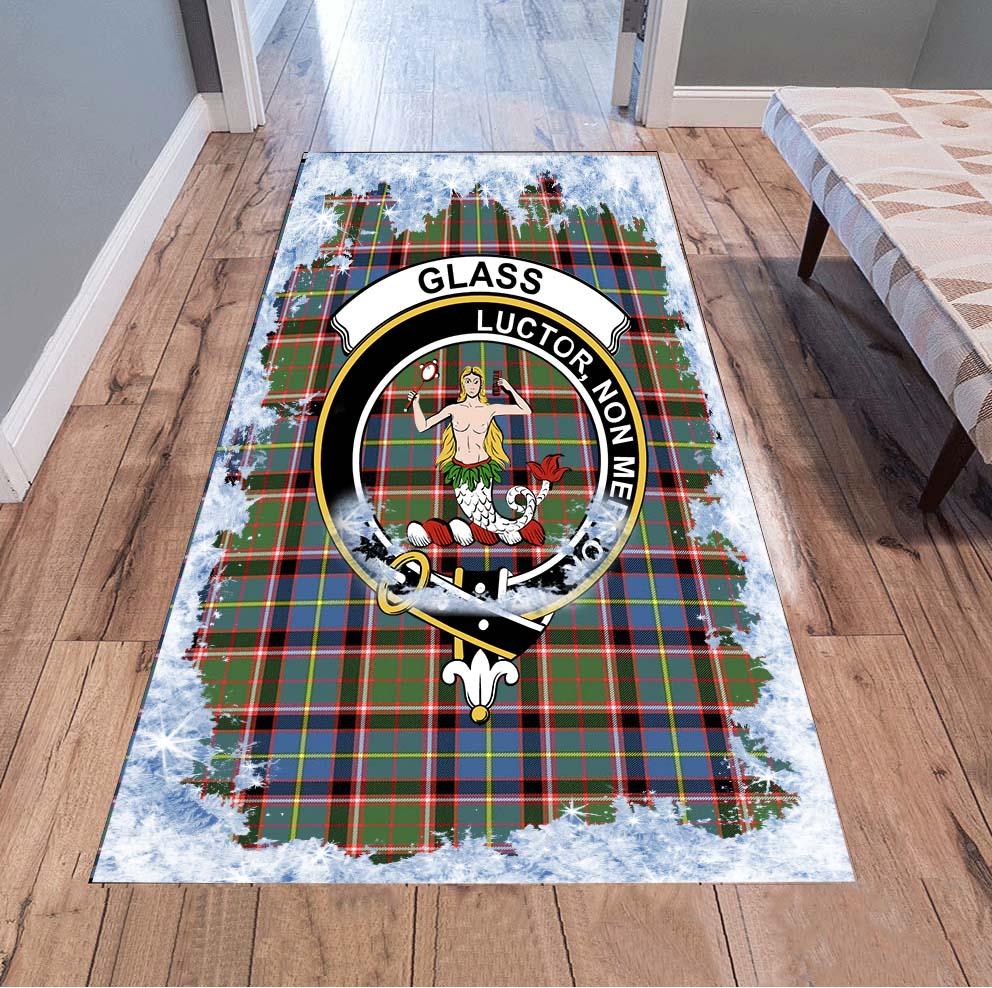 Glass Tartan Christmas Area Rugs
