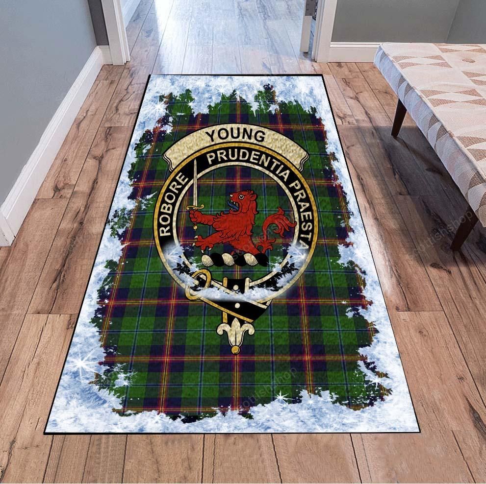 Young Tartan Christmas Area Rugs