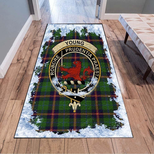 Young Tartan Christmas Area Rugs