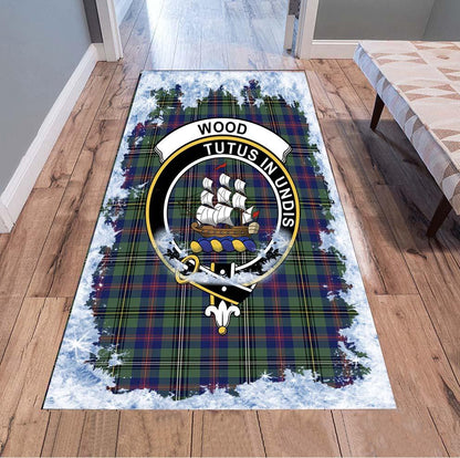 Wood Tartan Christmas Area Rugs