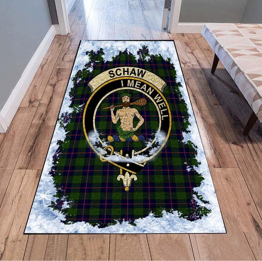 Schaw (of Sauchie) Tartan Christmas Area Rugs