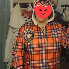 Tartan Sherpa Hoodie