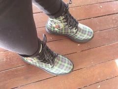 Tartan Leather Boots