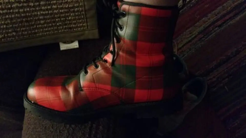 Tartan Leather Boots