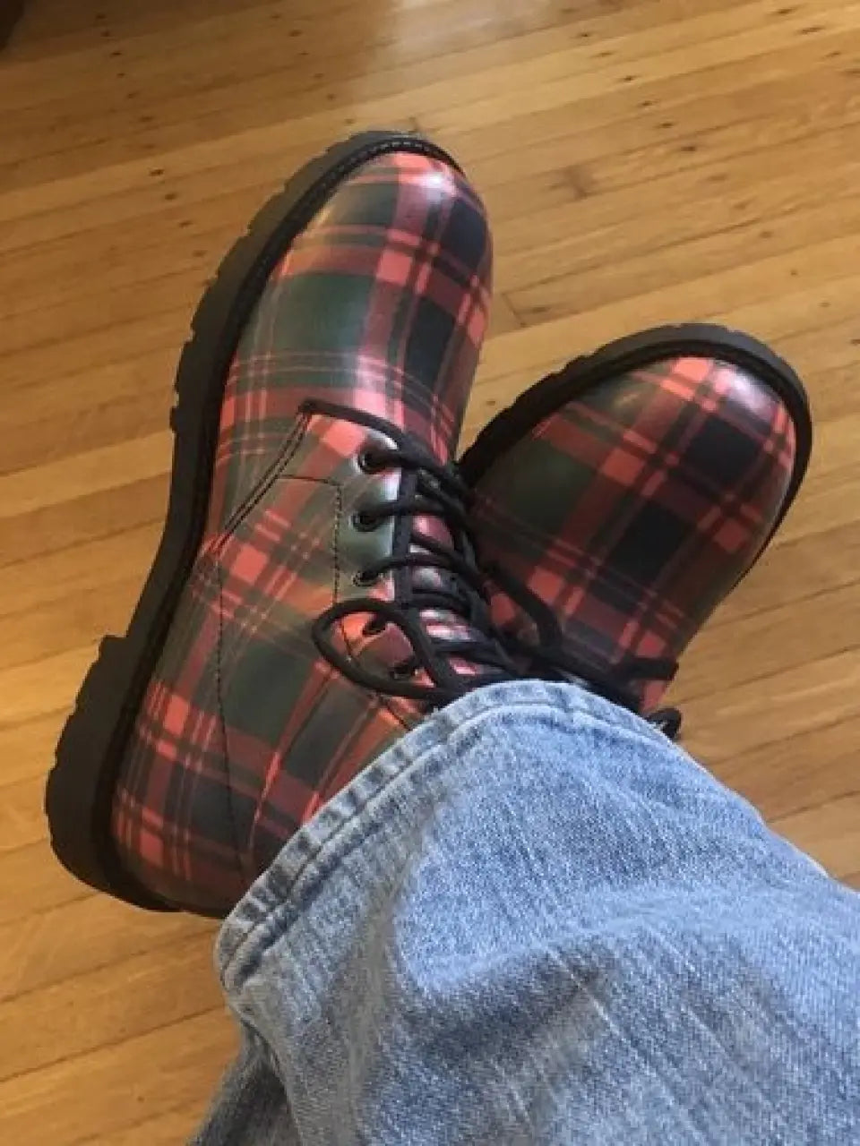 Tartan Leather Boots