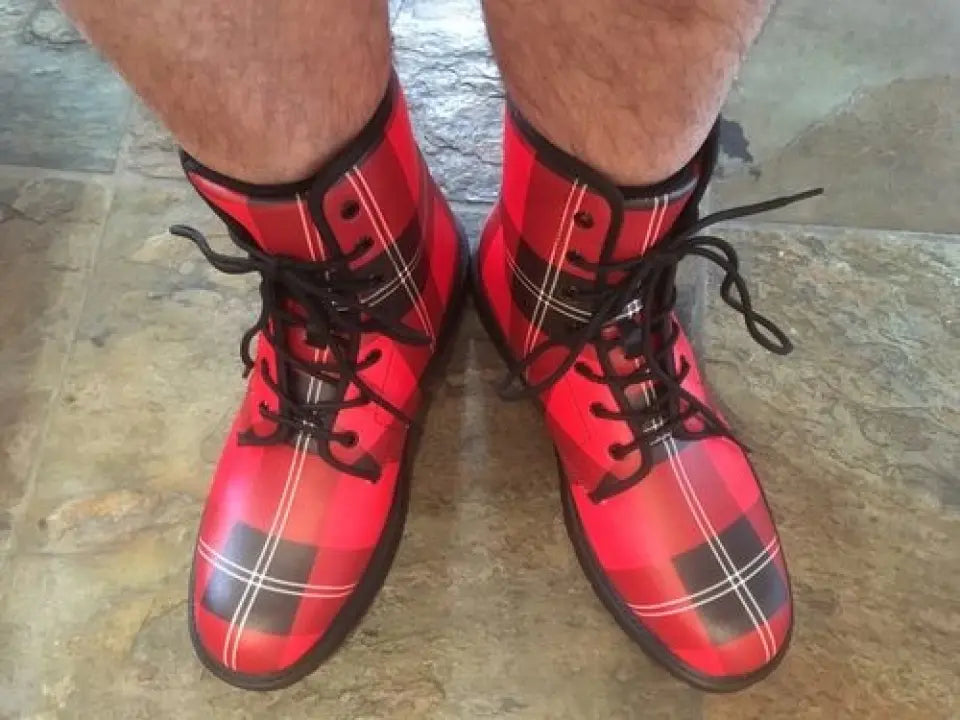 Tartan Leather Boots