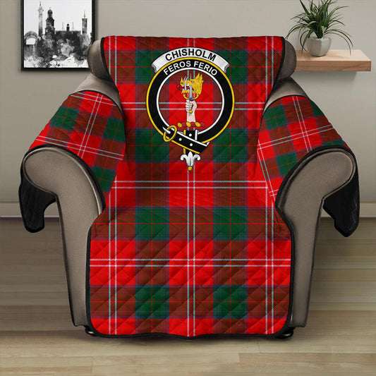 Chisholm Modern Tartan Crest Sofa Protector