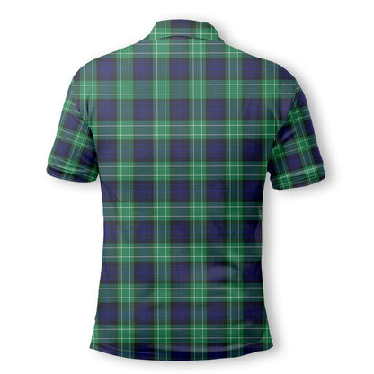 Clan Abercrombie Tartan Golf Men Polo Shirt Crest And Plaid Basic Style