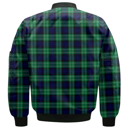 Clan Abercrombie Tartan Men Bomber Jacket Crest And Plaid Basic Style