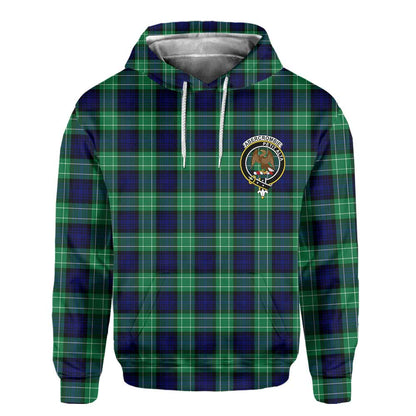 Clan Abercrombie Tartan Men Hoodie Crest And Plaid Basic Style