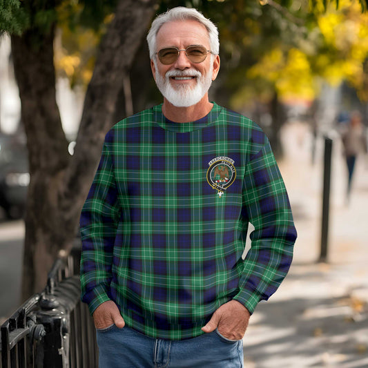 Clan Abercrombie Tartan Men Sweatshirt Crest And Plaid Basic Style