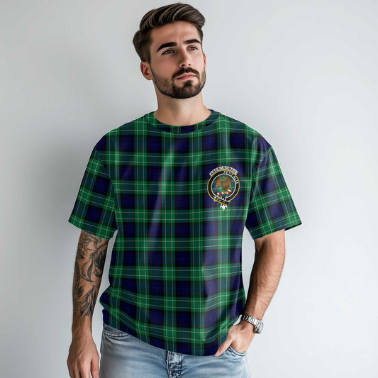 Clan Abercrombie Tartan Men T Shirt Crest And Plaid Basic Style