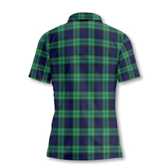 Clan Abercrombie Tartan Women Polo Shirt Crest And Plaid Basic Style