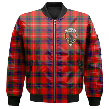 Clan Abernethy Tartan Men Bomber Jacket Crest And Plaid Basic Style