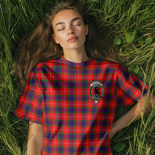 Clan Abernethy Tartan Women T Shirt Crest And Plaid Basic Style