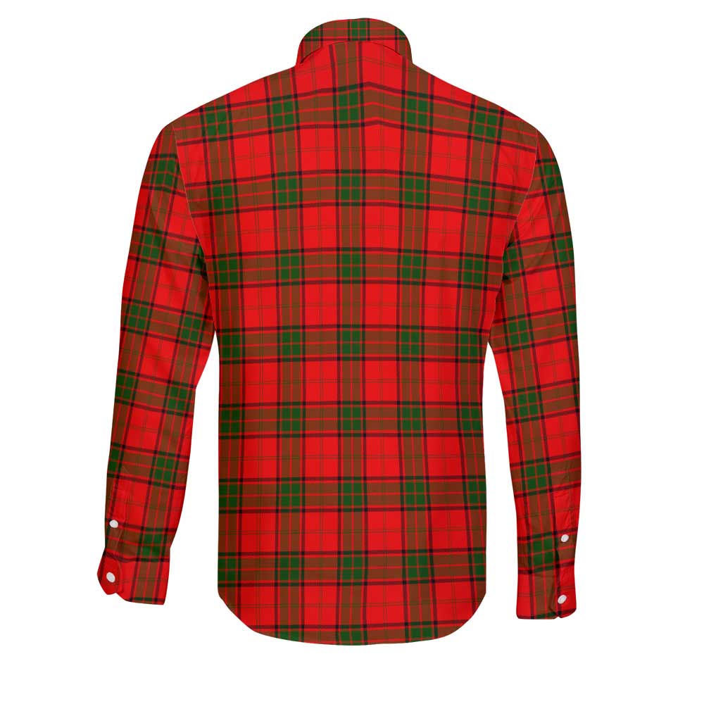 Clan Adair Tartan Long Sleeve Button Shirt Crest And Plaid Basic Style