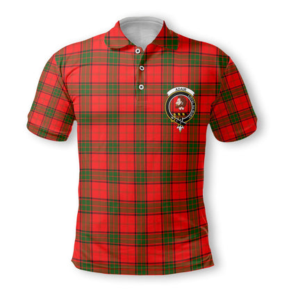 Clan Adair Tartan Men Polo Shirt Crest And Plaid Basic Style