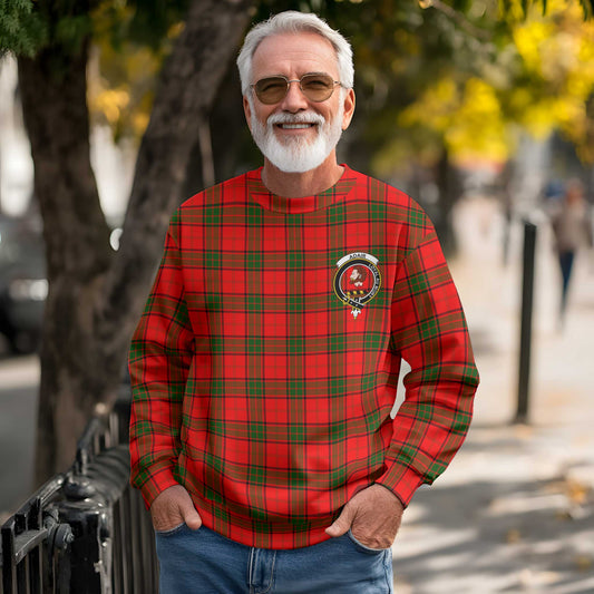 Clan Adair Tartan Men Sweatshirt Crest And Plaid Basic Style