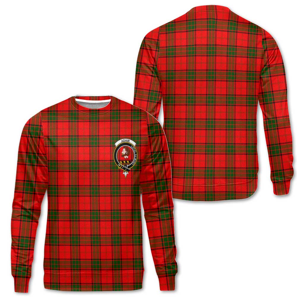 Clan Adair Tartan Men Sweatshirt Crest And Plaid Basic Style