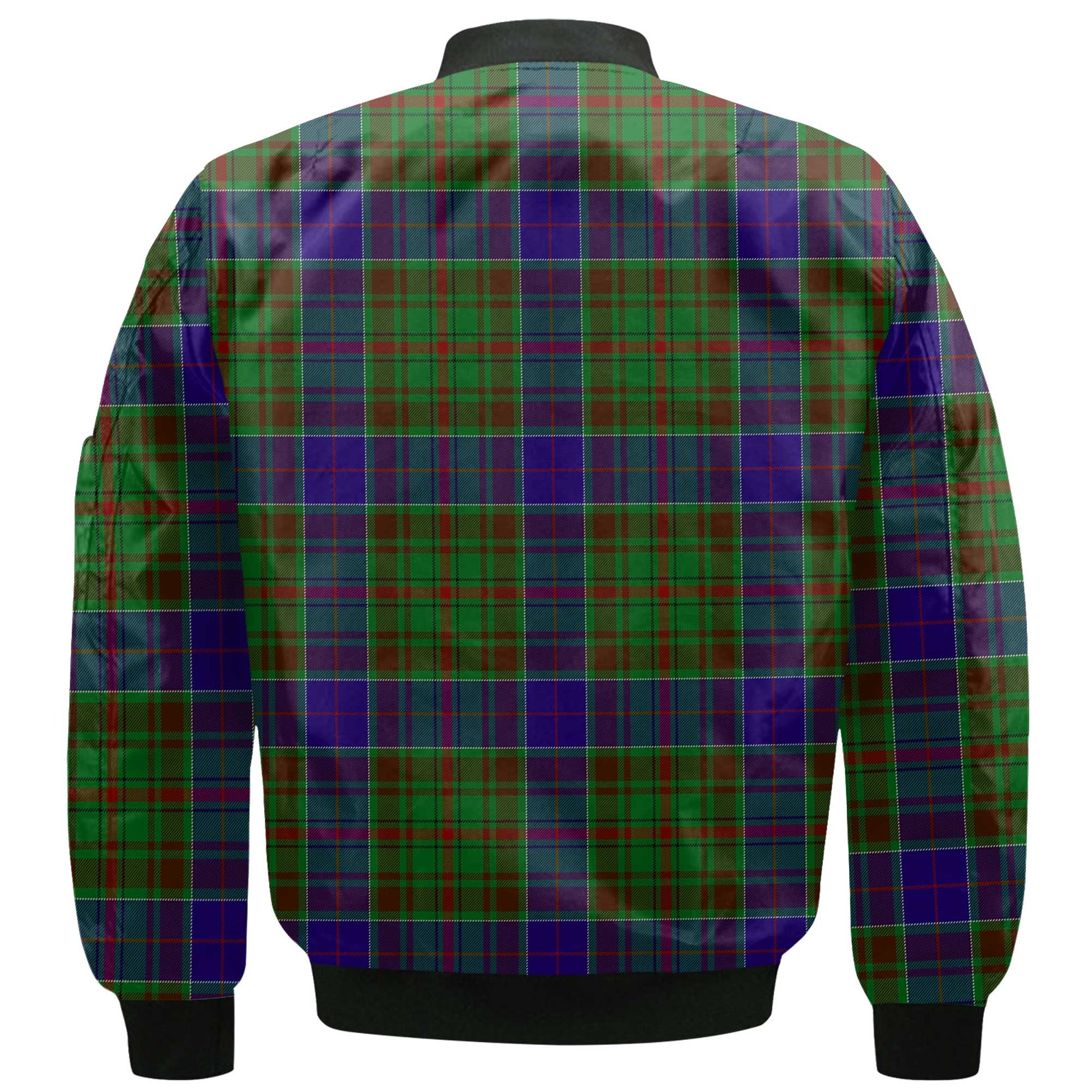 Clan Adam Tartan Men Bomber Jacket Crest And Plaid Basic Style