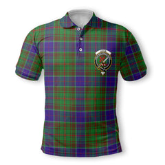Clan Adam Tartan Men Polo Shirt Crest And Plaid Basic Style