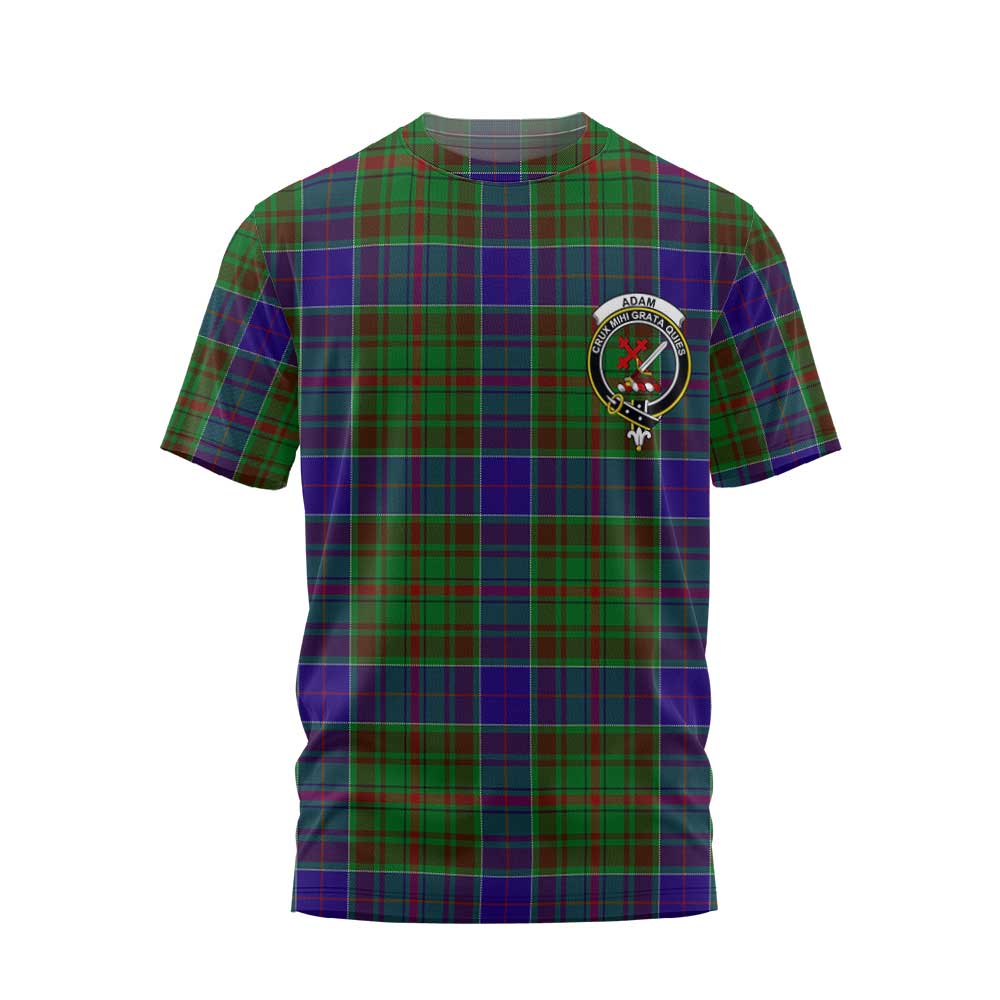 Clan Adam Tartan Women T Shirt Crest And Plaid Basic Style