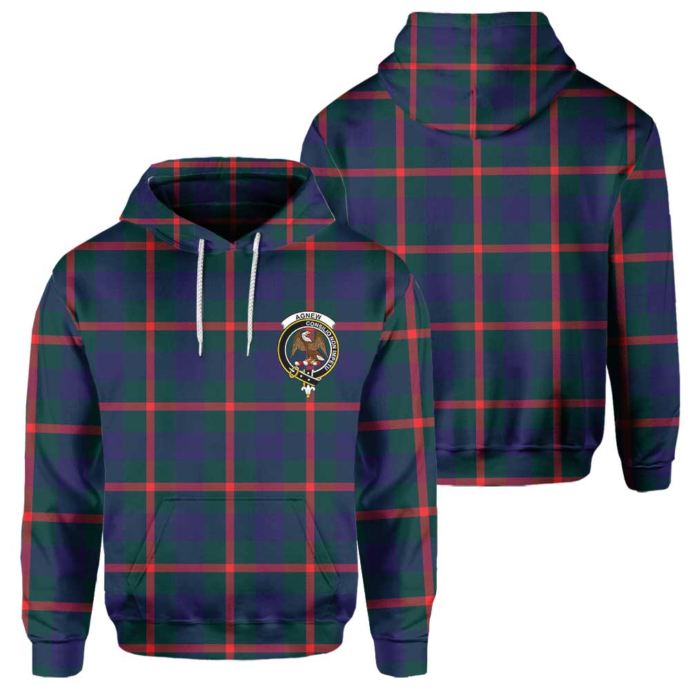 Clan Agnew Tartan Men Hoodie Crest And Plaid Basic Style