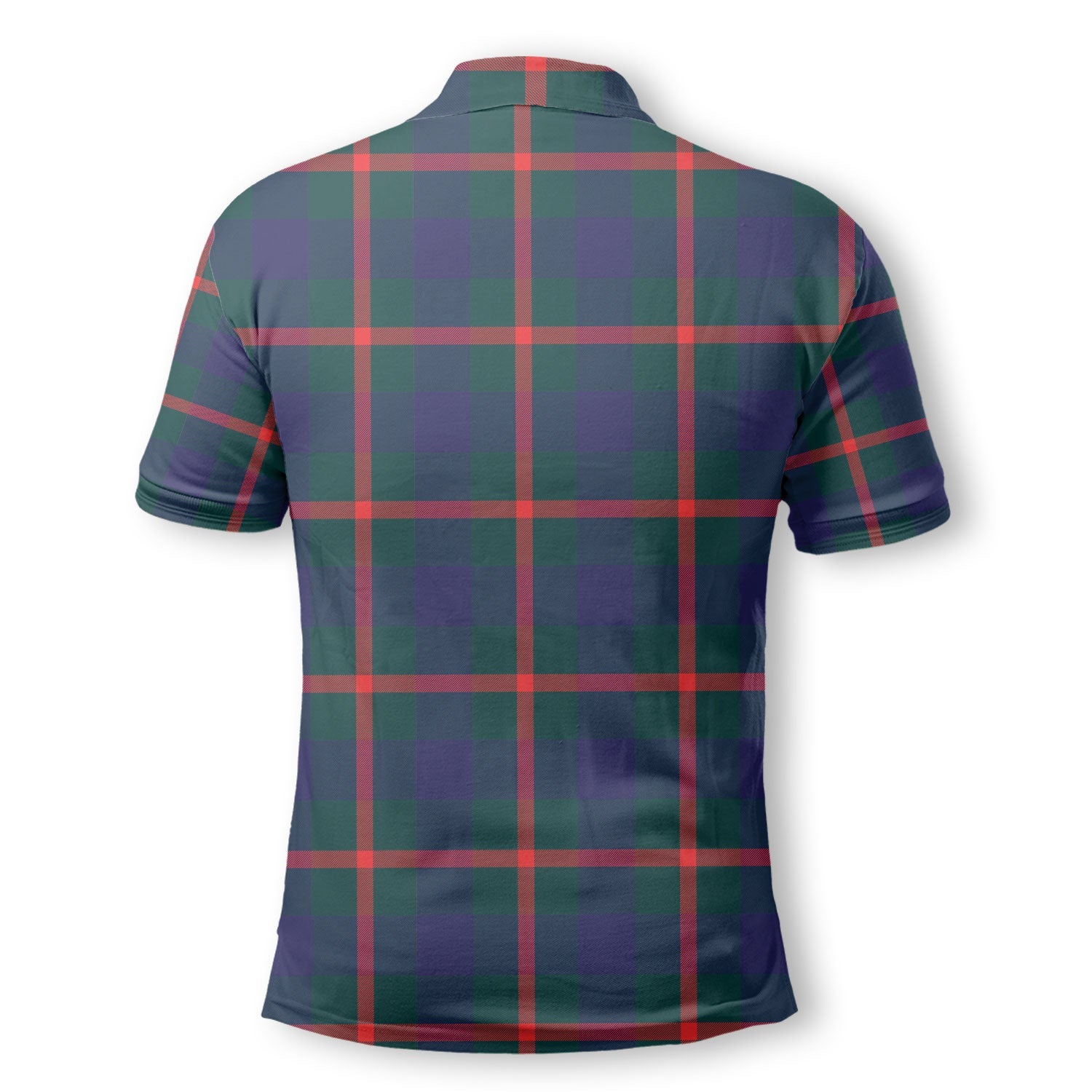 Clan Agnew Tartan Men Polo Shirt Crest And Plaid Basic Style