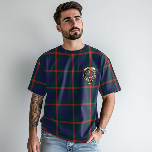 Clan Agnew Tartan Men T Shirt Crest And Plaid Basic Style