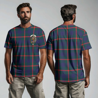 Clan Agnew Tartan Men T Shirt Crest And Plaid Basic Style