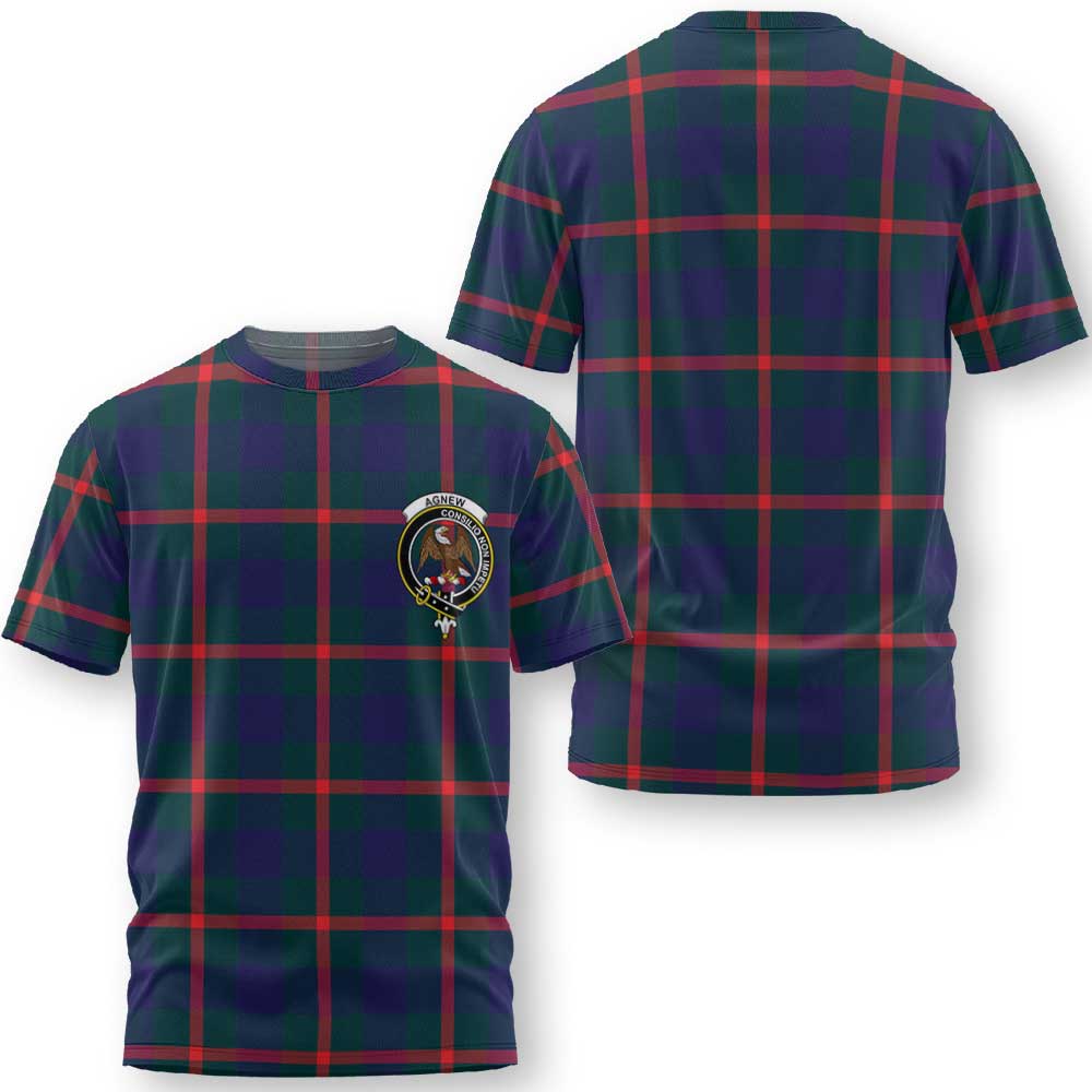 Clan Agnew Tartan Men T Shirt Crest And Plaid Basic Style