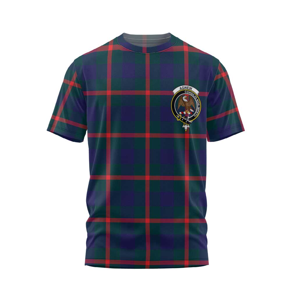 Clan Agnew Tartan Men T Shirt Crest And Plaid Basic Style