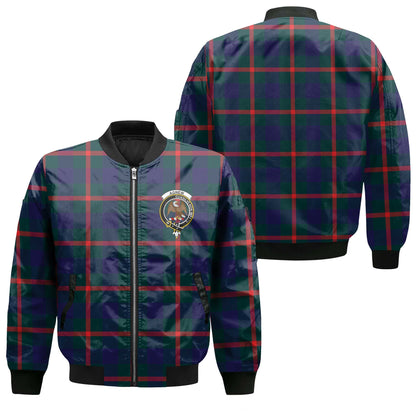 Clan Agnew Tartan Women Bomber Jacket Crest And Plaid Basic Style