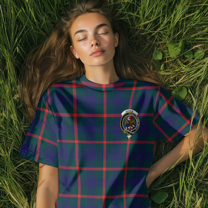 Clan Agnew Tartan Women T Shirt Crest And Plaid Basic Style