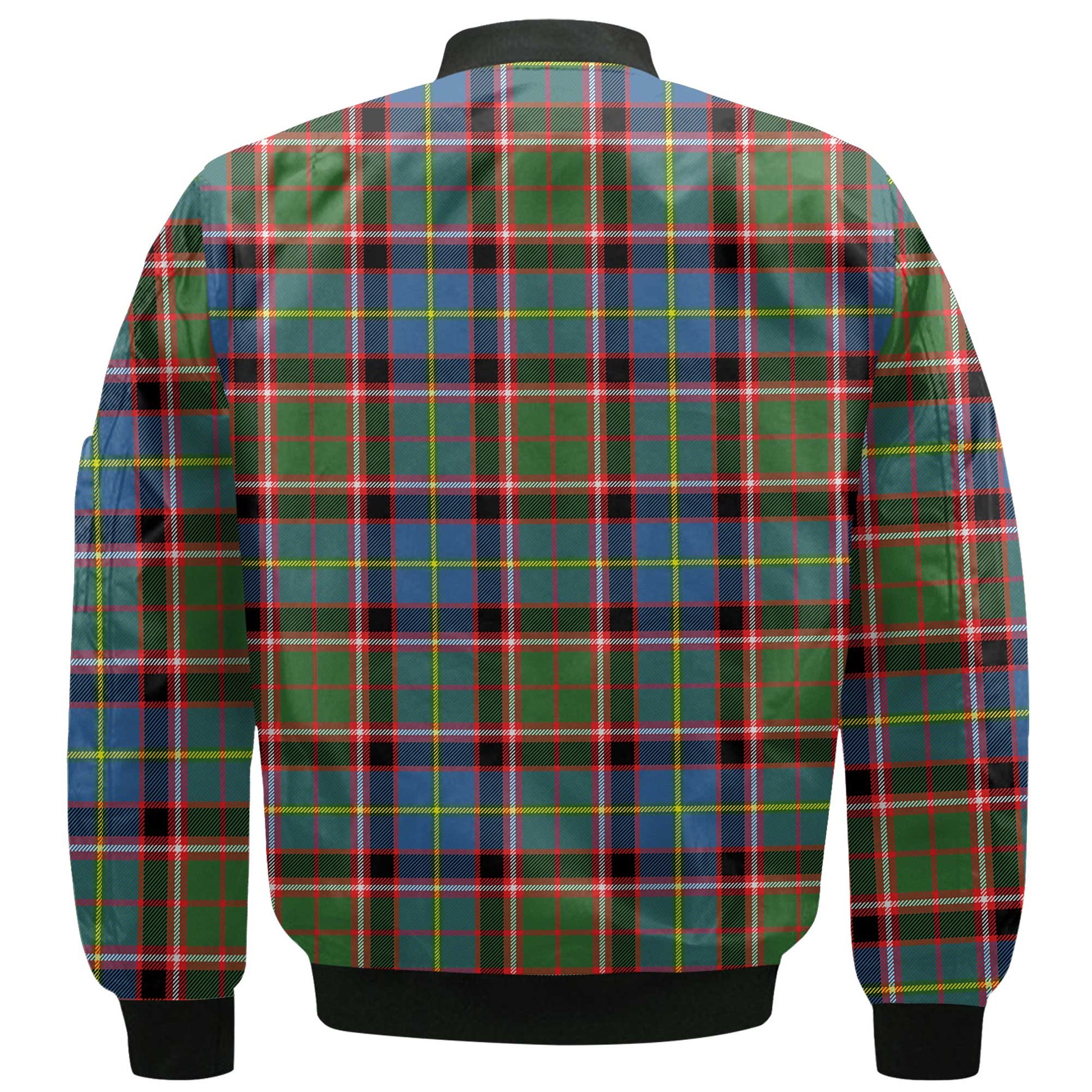 Clan Aikenhead Tartan Men Bomber Jacket Crest And Plaid Basic Style