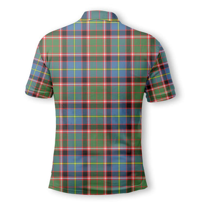 Clan Aikenhead Tartan Men Polo Shirt Crest And Plaid Basic Style