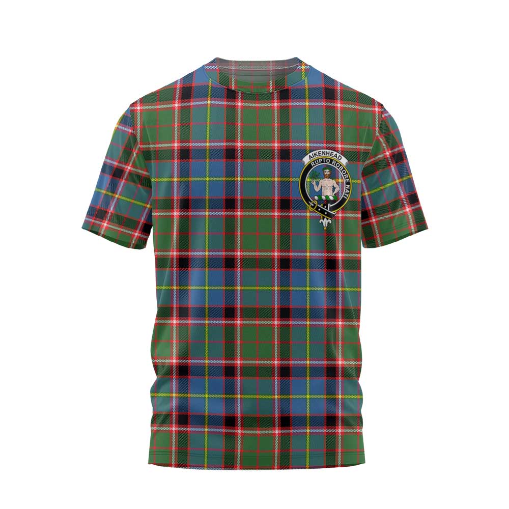 Clan Aikenhead Tartan Men T Shirt Crest And Plaid Basic Style