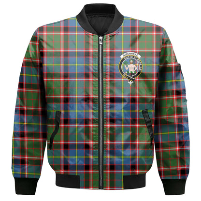 Clan Aikenhead Tartan Women Bomber Jacket Crest And Plaid Basic Style